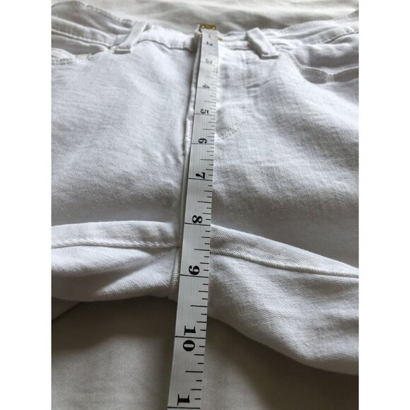 Frame Women's Le Skinny De Jeanne Crop Jeans Size 25 White Mid Rise Coastal - Picture 10 of 11
